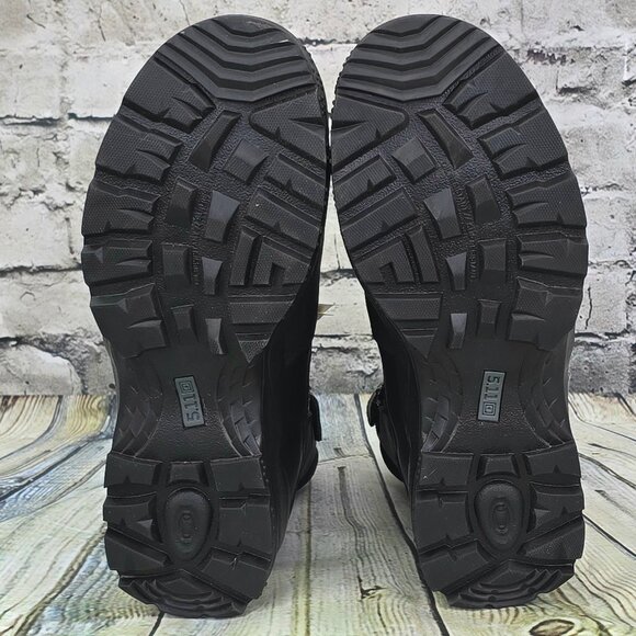 5.11 ATAC 2.0 8" Side Zip Tactical Boots Black Size 10 Waterproof Composite Toe - Picture 5 of 10